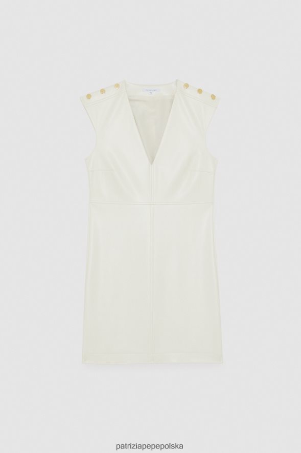 strój Patrizia Pepe gardenia biała kobiety niezbędna sukienka mini 866488464