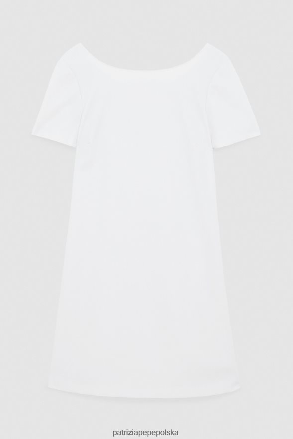 strój Patrizia Pepe liliowo-szary kobiety niezbędna sukienka mini z krepy 866488391