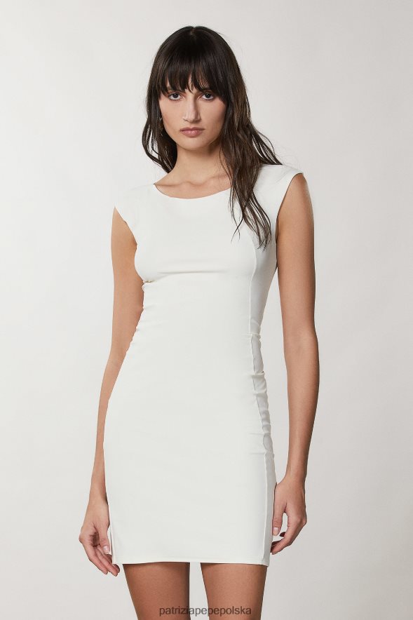 strój Patrizia Pepe pościel biała kobiety krótka sukienka płaszczowa 86648869