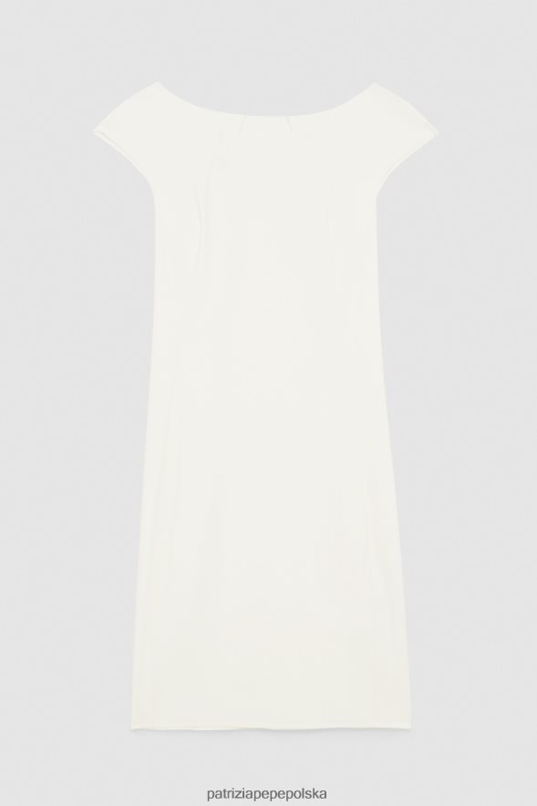 strój Patrizia Pepe pościel biała kobiety krótka sukienka płaszczowa 86648869