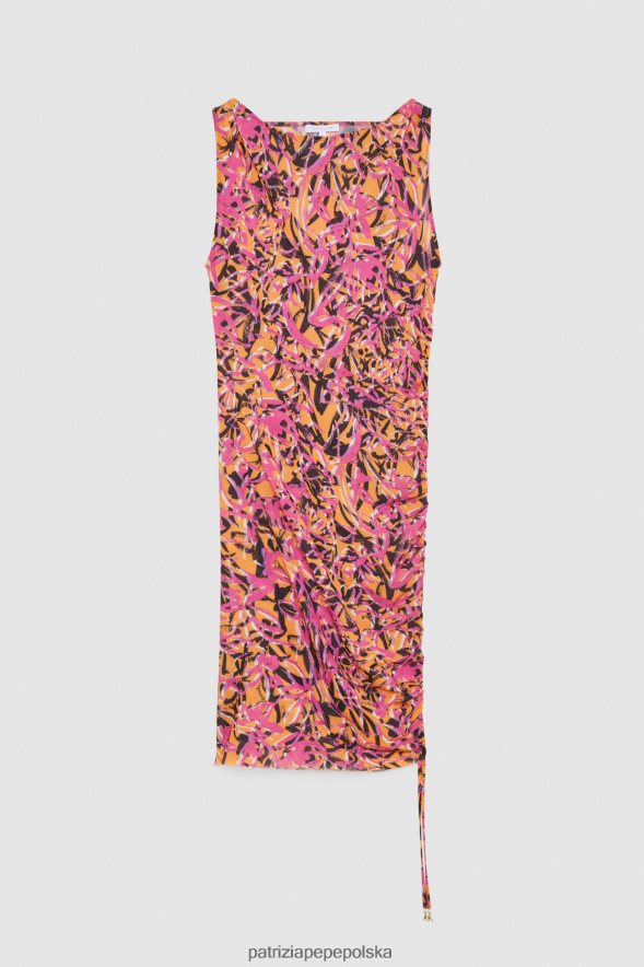 strój Patrizia Pepe streszczenie soczysta pomarańcza kobiety mini sukienka plażowa 866488237