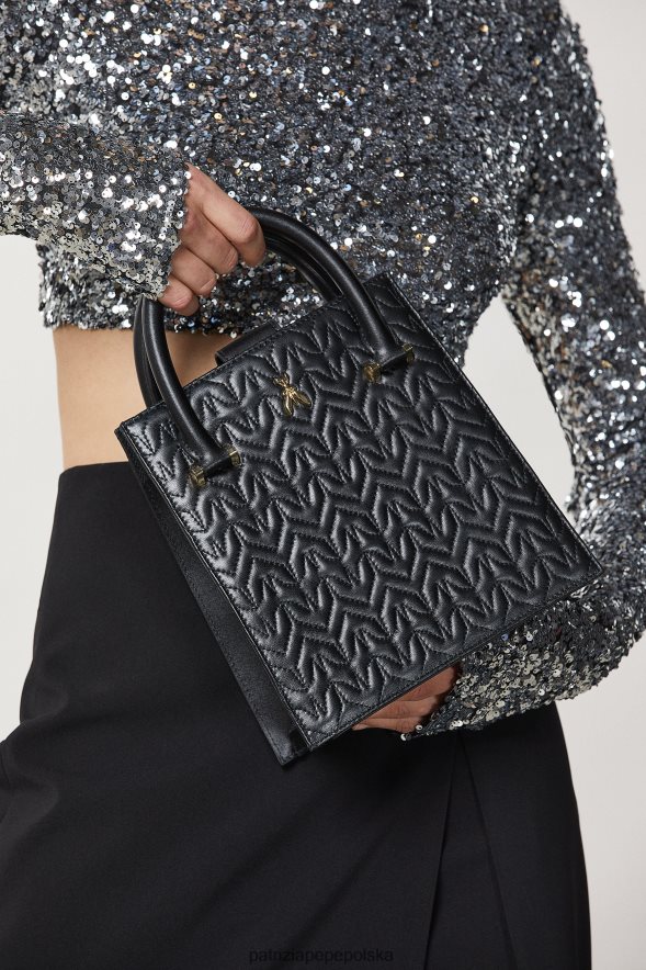 torby| Patrizia Pepe Nero kobiety Skórzana torebka 866488754