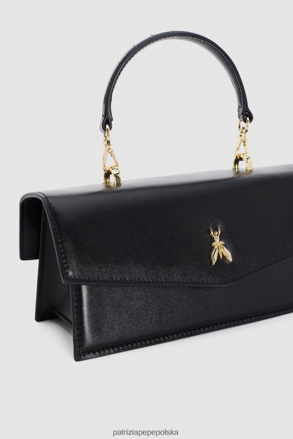 torby| Patrizia Pepe Nero kobiety latająca skóra bamby 866488727