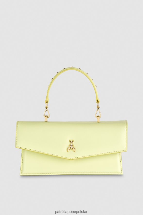 torby| Patrizia Pepe jasna słoneczna limonka kobiety latająca skóra bamby 866488737