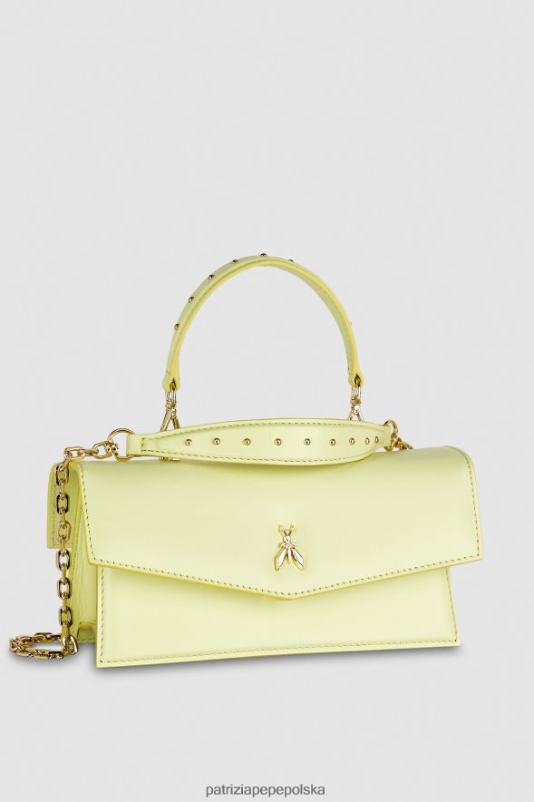 torby| Patrizia Pepe jasna słoneczna limonka kobiety latająca skóra bamby 866488737