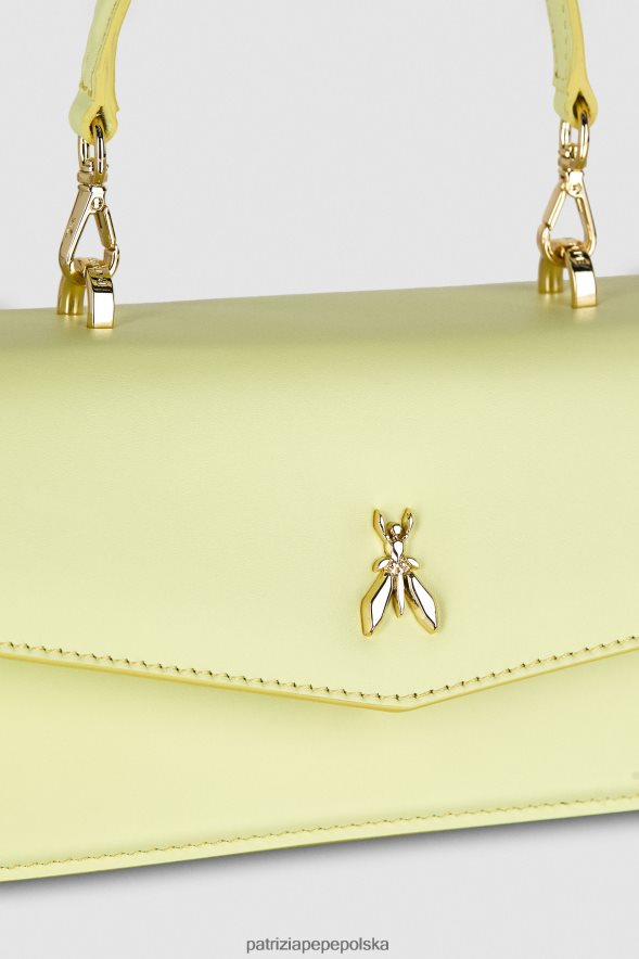 torby| Patrizia Pepe jasna słoneczna limonka kobiety latająca skóra bamby 866488737