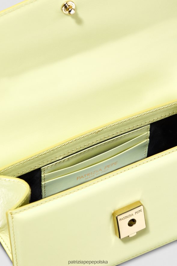 torby| Patrizia Pepe jasna słoneczna limonka kobiety latająca skóra bamby 866488737