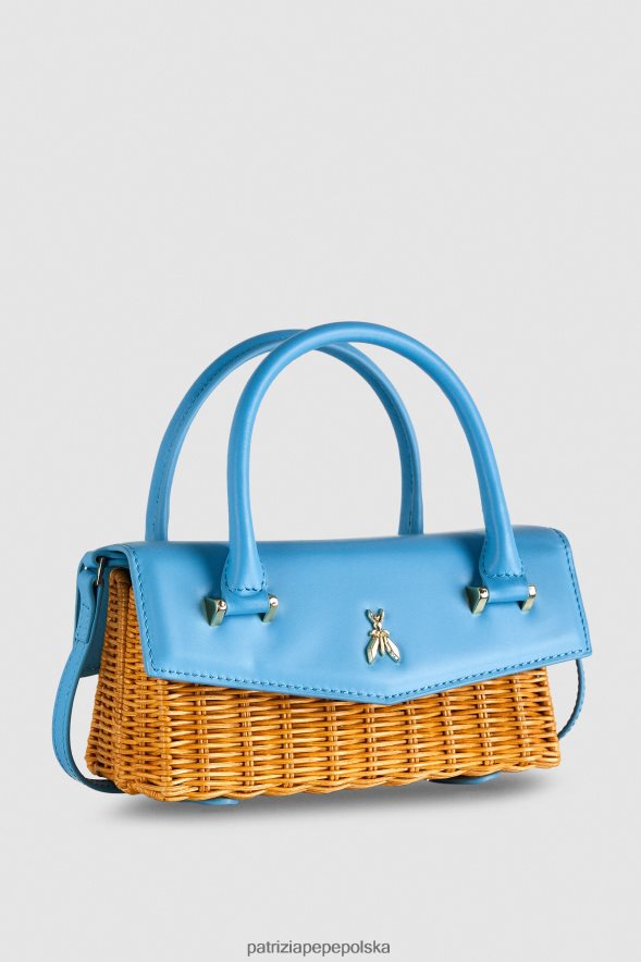 torby| Patrizia Pepe lazurowy/naturalny kobiety lataj Bamby Capri 866488724