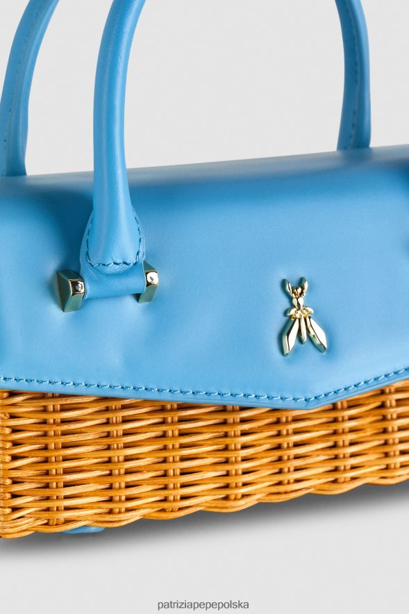 torby| Patrizia Pepe lazurowy/naturalny kobiety lataj Bamby Capri 866488724