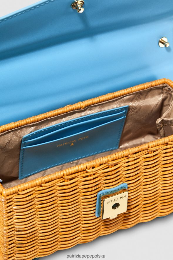 torby| Patrizia Pepe lazurowy/naturalny kobiety lataj Bamby Capri 866488724
