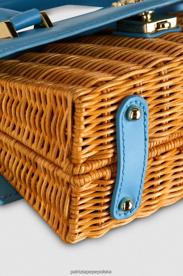torby| Patrizia Pepe lazurowy/naturalny kobiety lataj Bamby Capri 866488724