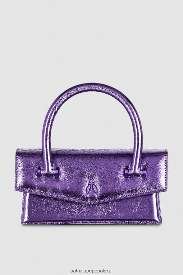torby| Patrizia Pepe metaliczny fiolet kobiety latający, bamby metal 866488743