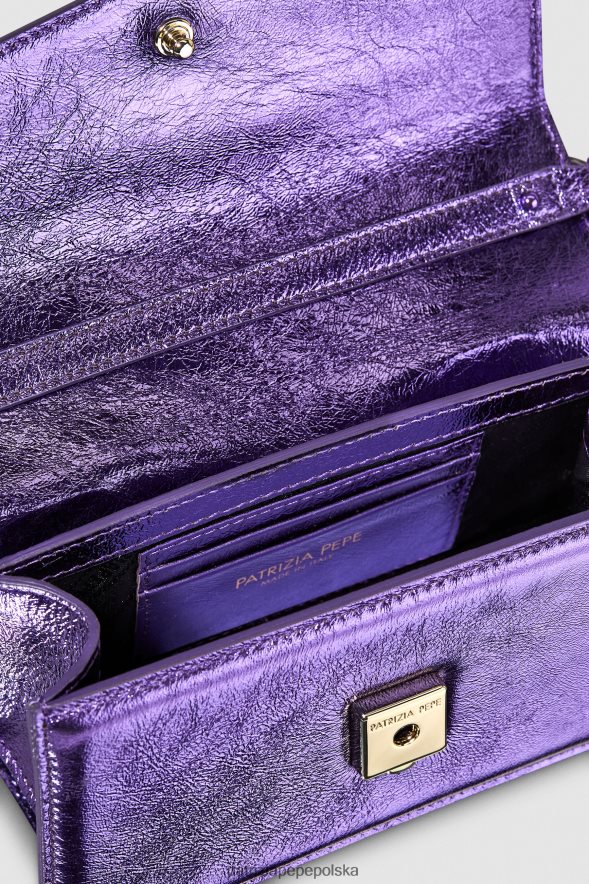 torby| Patrizia Pepe metaliczny fiolet kobiety latający, bamby metal 866488743
