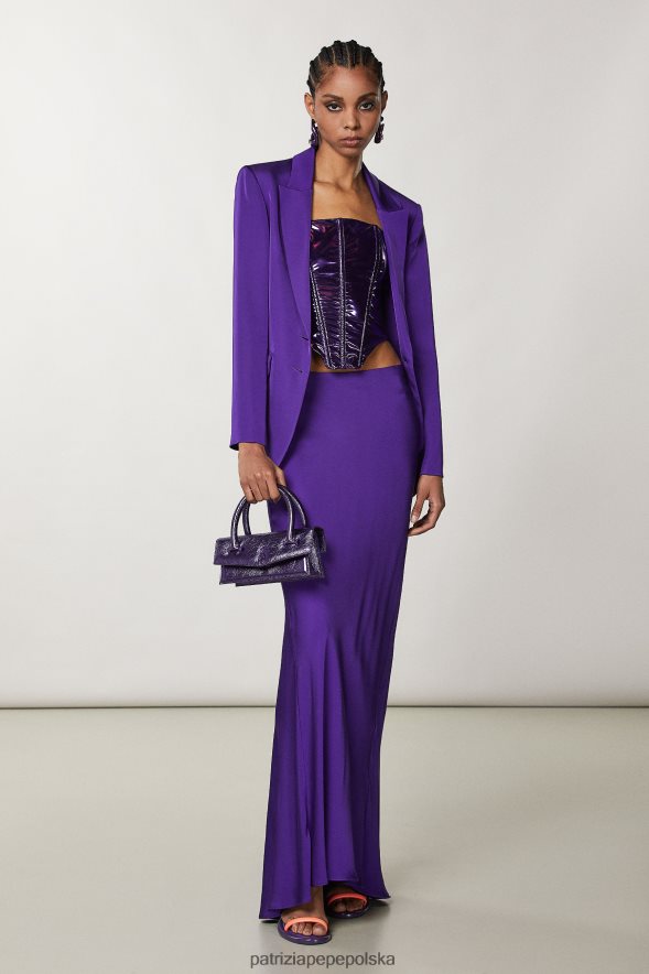 torby| Patrizia Pepe metaliczny fiolet kobiety latający, bamby metal 866488743