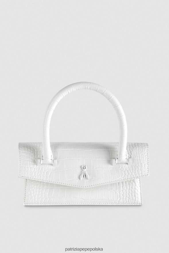 torby| Patrizia Pepe monochromatyczna biel kobiety lataj Bamby Croco 866488750