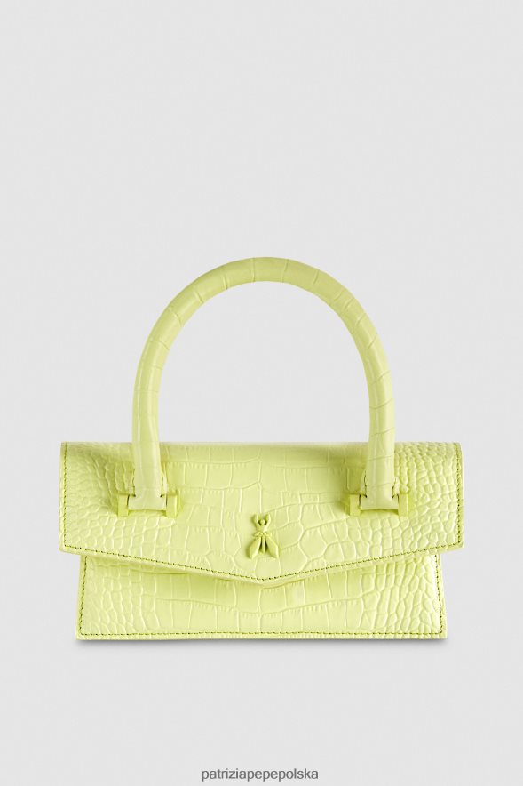 torby| Patrizia Pepe monochromatyczna limonka kobiety lataj Bamby Croco 866488751
