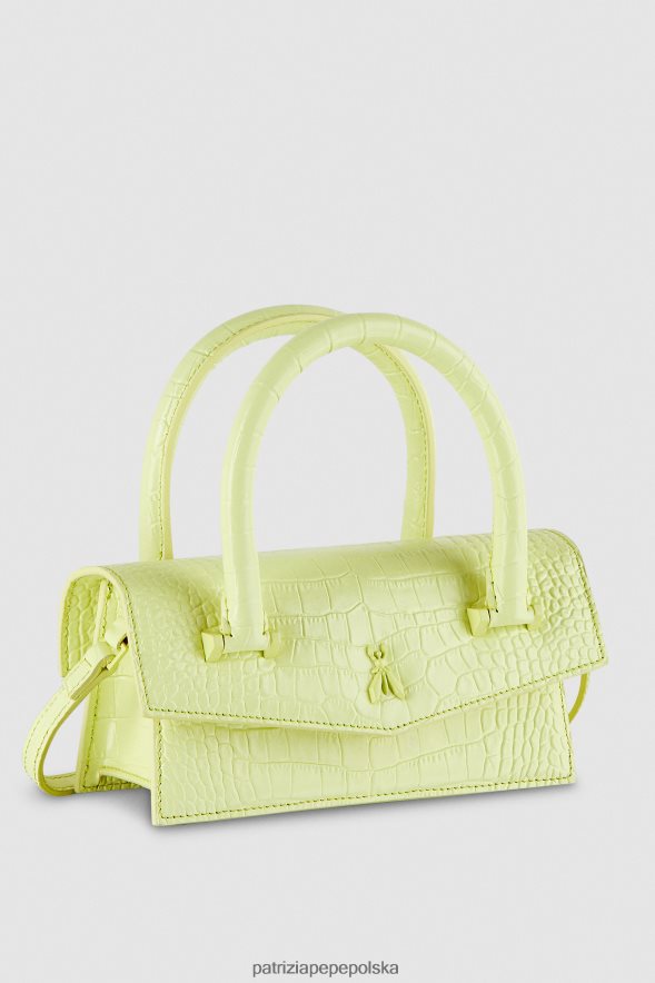 torby| Patrizia Pepe monochromatyczna limonka kobiety lataj Bamby Croco 866488751