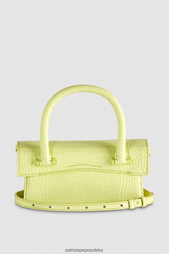 torby| Patrizia Pepe monochromatyczna limonka kobiety lataj Bamby Croco 866488751
