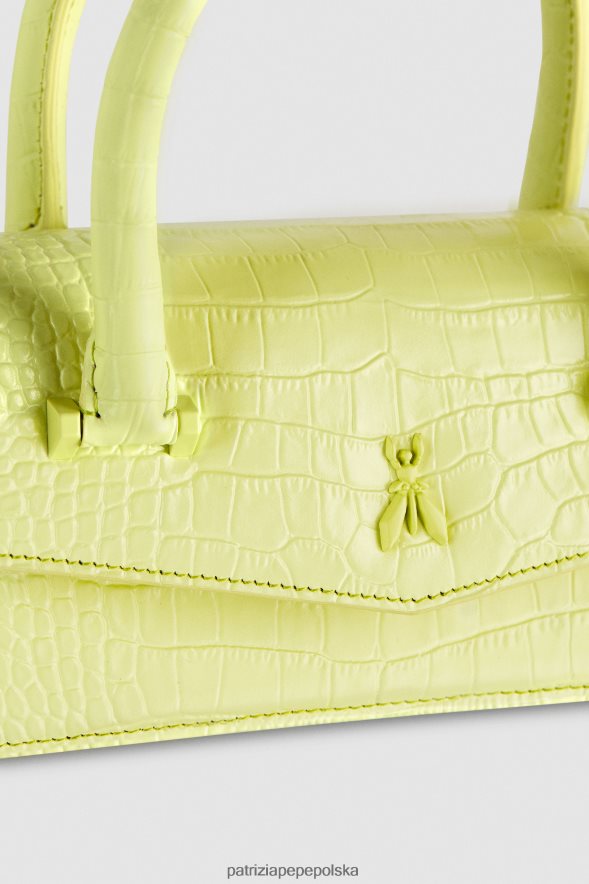 torby| Patrizia Pepe monochromatyczna limonka kobiety lataj Bamby Croco 866488751