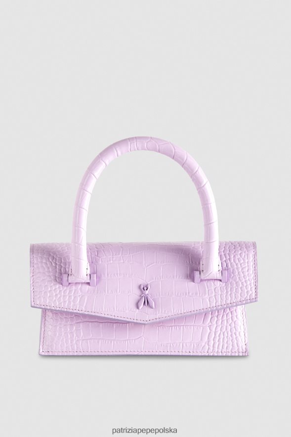 torby| Patrizia Pepe monochromatyczny liliowy kobiety lataj Bamby Croco 866488749
