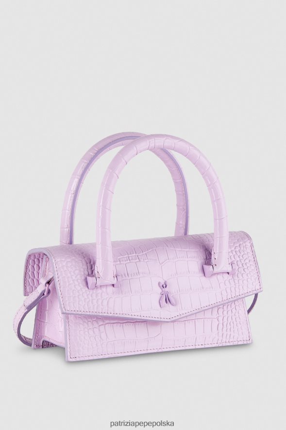 torby| Patrizia Pepe monochromatyczny liliowy kobiety lataj Bamby Croco 866488749
