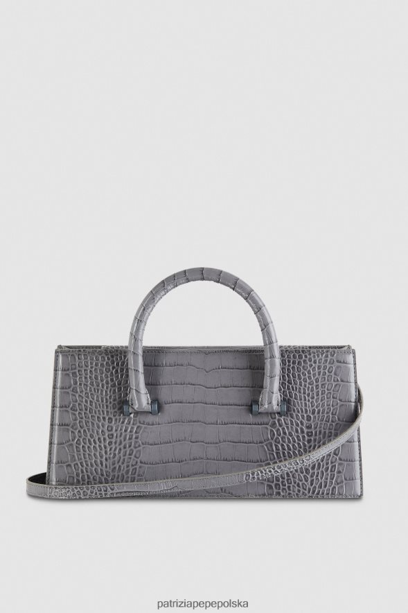 torby| Patrizia Pepe monochromatyczny szary kobiety mucha z motywem krokodyla, bamby 866488763