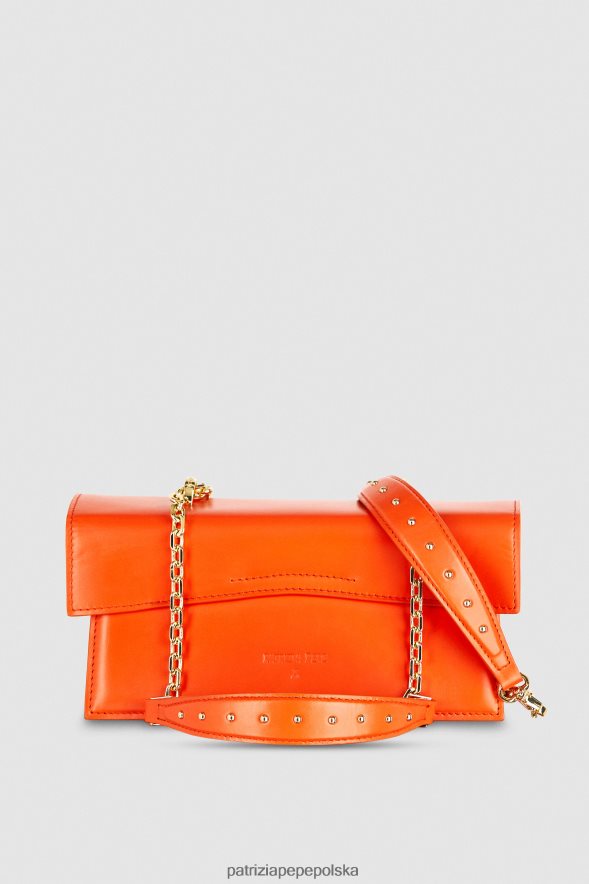 torby| Patrizia Pepe nowa pomarańcza kobiety latająca skóra bamby 866488741