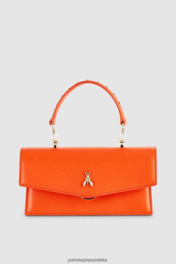 torby| Patrizia Pepe słoneczna pomarańcza kobiety latająca skóra bamby 866488734