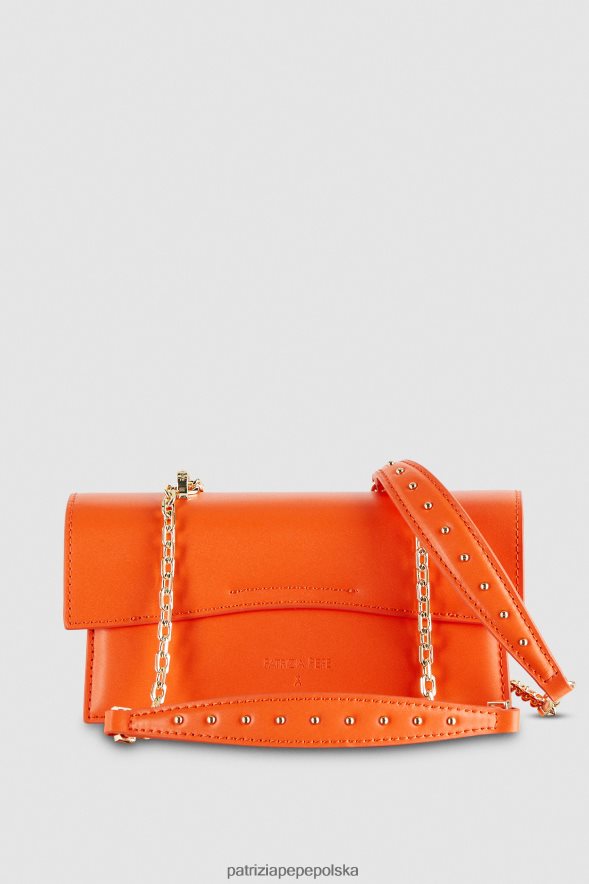 torby| Patrizia Pepe słoneczna pomarańcza kobiety latająca skóra bamby 866488734
