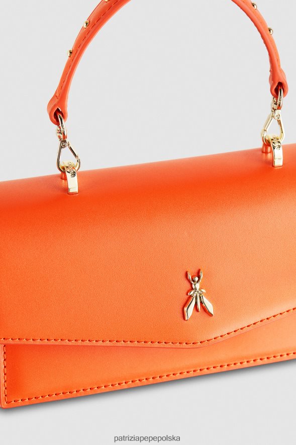 torby| Patrizia Pepe słoneczna pomarańcza kobiety latająca skóra bamby 866488734