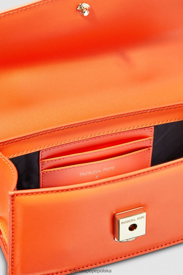 torby| Patrizia Pepe słoneczna pomarańcza kobiety latająca skóra bamby 866488734