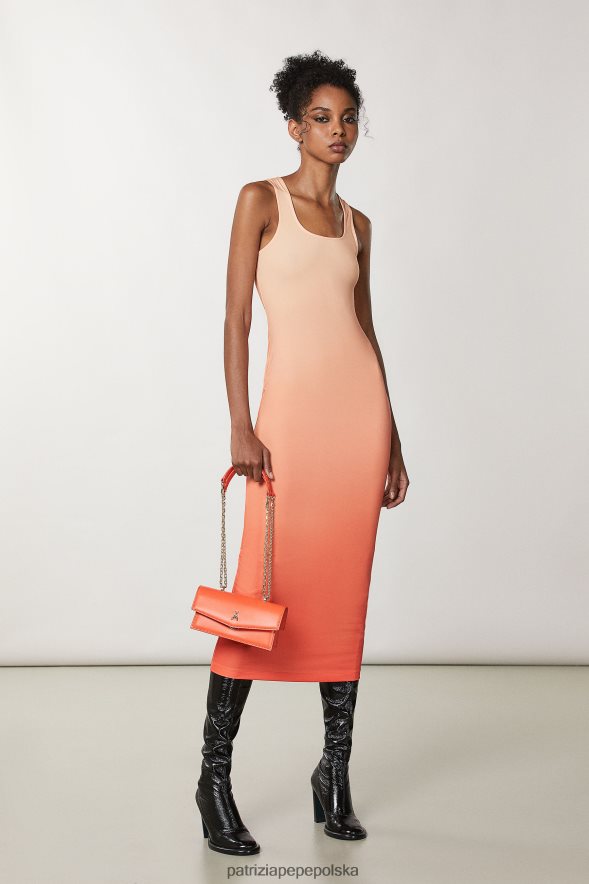 torby| Patrizia Pepe słoneczna pomarańcza kobiety latająca skóra bamby 866488734