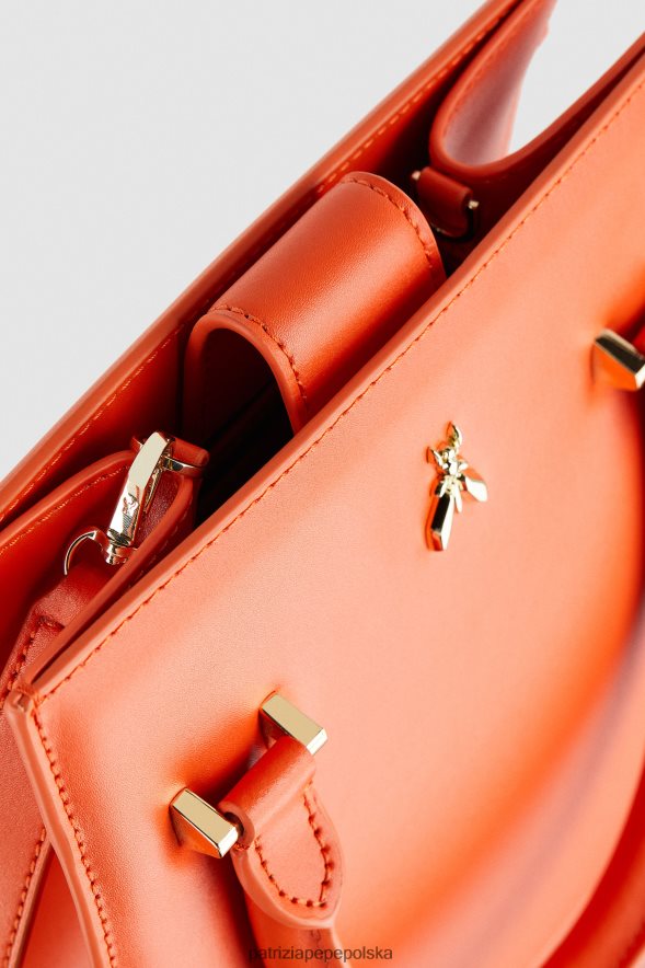 torby| Patrizia Pepe słoneczna pomarańcza kobiety torebka z paskiem na ramię 866488760