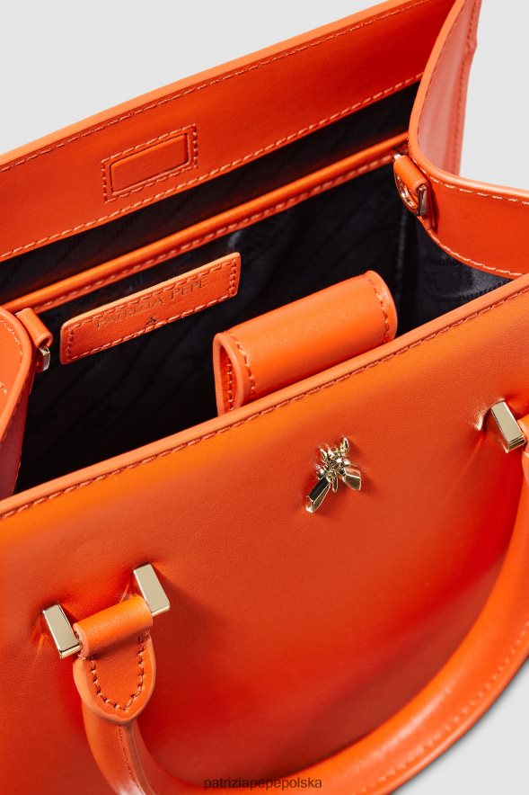 torby| Patrizia Pepe słoneczna pomarańcza kobiety torebka z paskiem na ramię 866488760