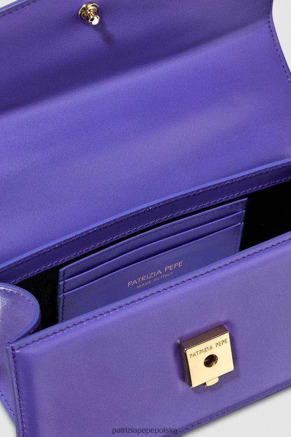 torby| Patrizia Pepe ultrafiolet kobiety latająca skóra bamby 866488740
