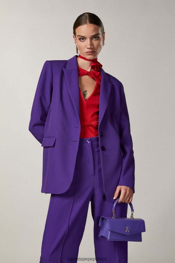 torby| Patrizia Pepe ultrafiolet kobiety latająca skóra bamby 866488740