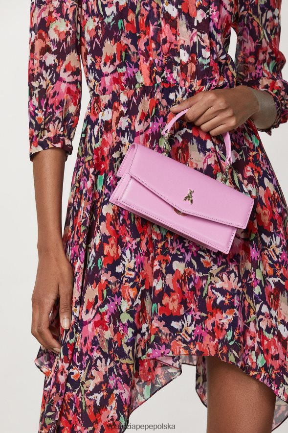 torby| Patrizia Pepe wirtualny fiolet kobiety latająca skóra bamby 866488732