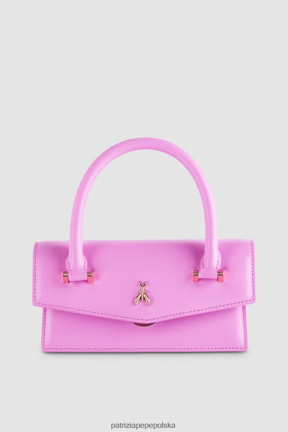 torby| Patrizia Pepe wirtualny fiolet kobiety skórzana mucha, bamby 866488748