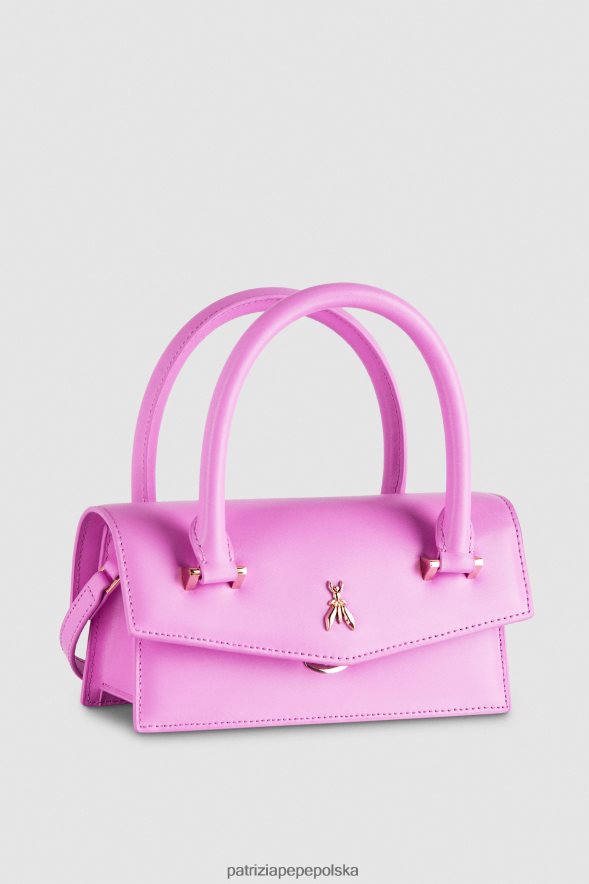 torby| Patrizia Pepe wirtualny fiolet kobiety skórzana mucha, bamby 866488748