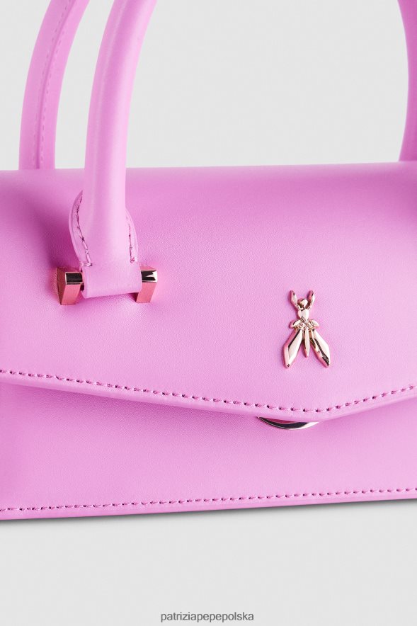 torby| Patrizia Pepe wirtualny fiolet kobiety skórzana mucha, bamby 866488748