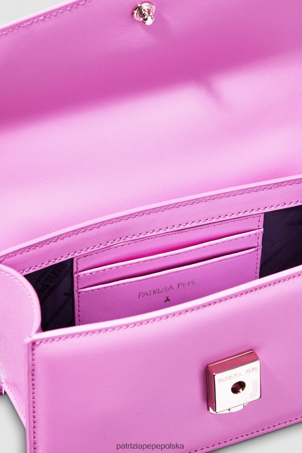 torby| Patrizia Pepe wirtualny fiolet kobiety skórzana mucha, bamby 866488748