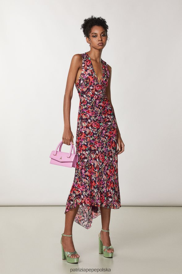 torby| Patrizia Pepe wirtualny fiolet kobiety skórzana mucha, bamby 866488748