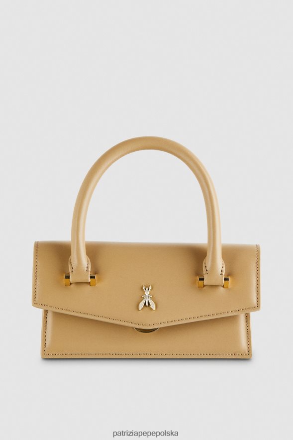 torby| Patrizia Pepe zimowy piasek kobiety skórzana mucha, bamby 866488746