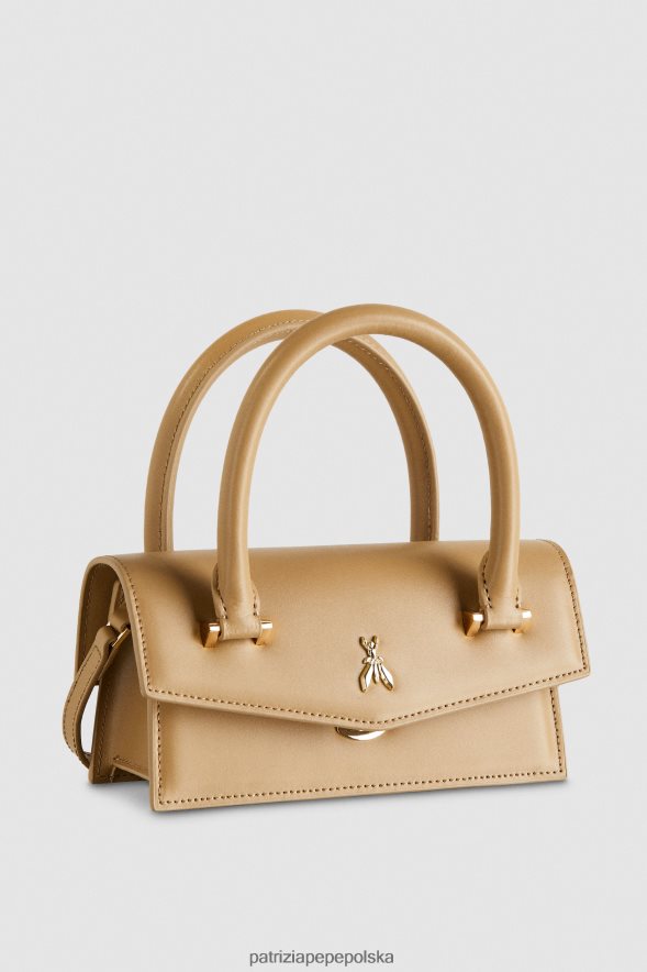 torby| Patrizia Pepe zimowy piasek kobiety skórzana mucha, bamby 866488746