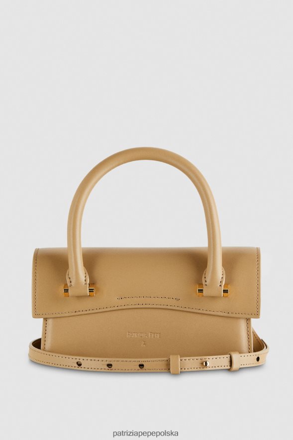 torby| Patrizia Pepe zimowy piasek kobiety skórzana mucha, bamby 866488746