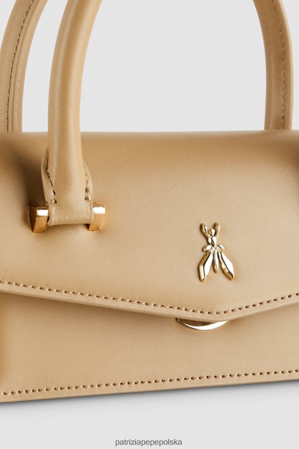 torby| Patrizia Pepe zimowy piasek kobiety skórzana mucha, bamby 866488746