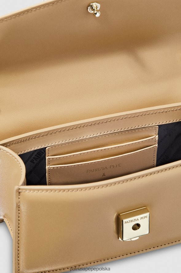torby| Patrizia Pepe zimowy piasek kobiety skórzana mucha, bamby 866488746