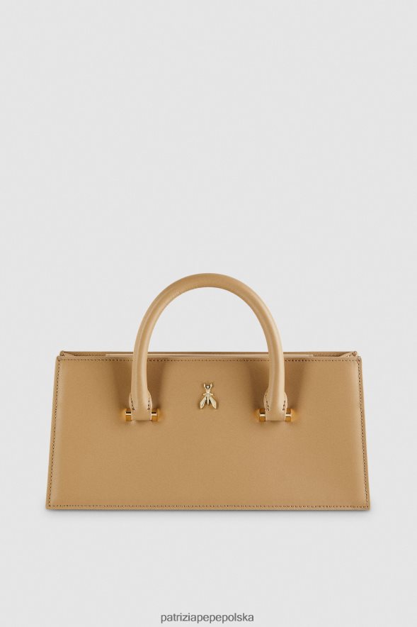 torby| Patrizia Pepe zimowy piasek kobiety skórzana mucha, bamby 866488759