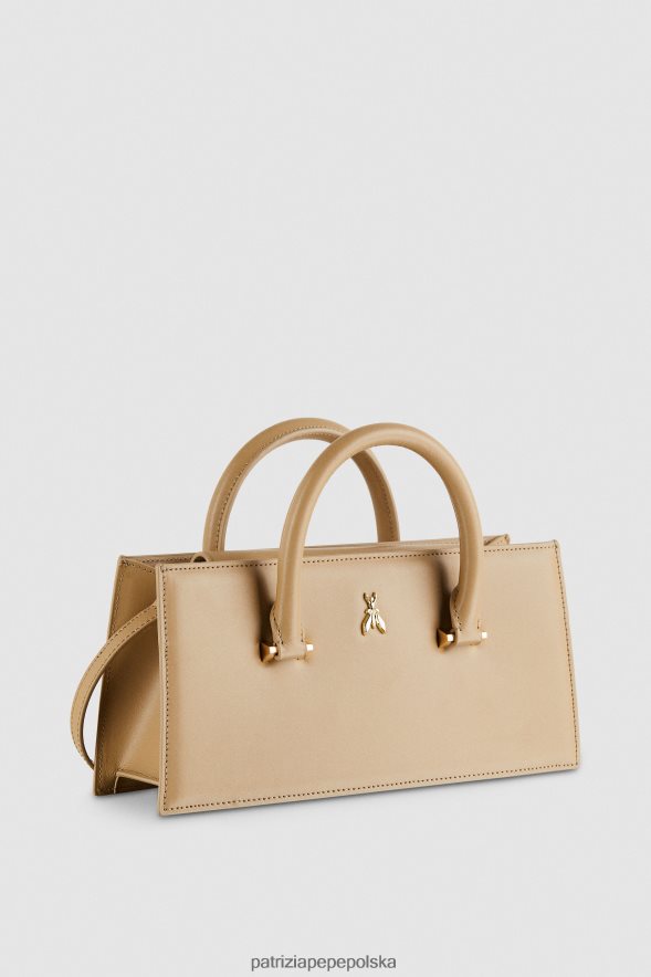 torby| Patrizia Pepe zimowy piasek kobiety skórzana mucha, bamby 866488759