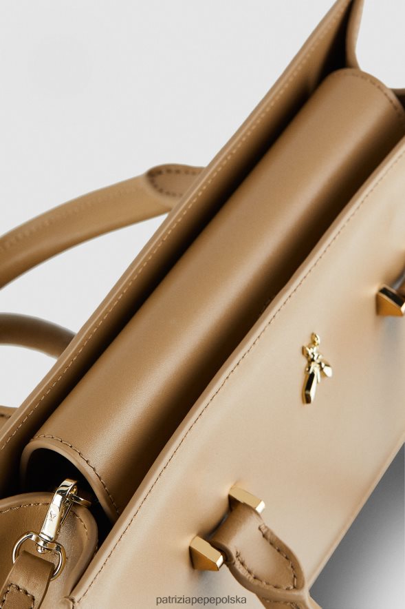 torby| Patrizia Pepe zimowy piasek kobiety skórzana mucha, bamby 866488759